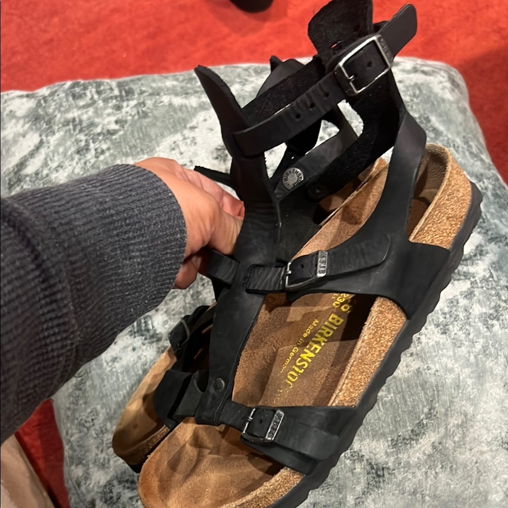 Birkenstock Black Strappy Sandals - Picture 6 of 6